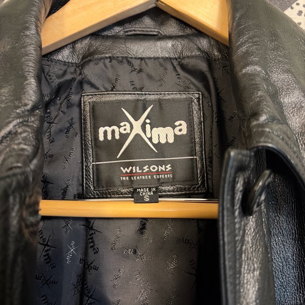 ⚡️RARE Vintage Wilson’s Maxima Genuine Leather Trench Coat⚡️ - Picture 5 of 7